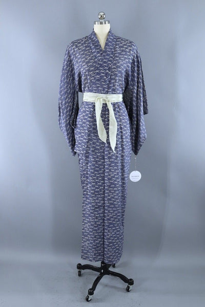 Vintage Blue Dragonflies Kimono Robe ThisBlueBird