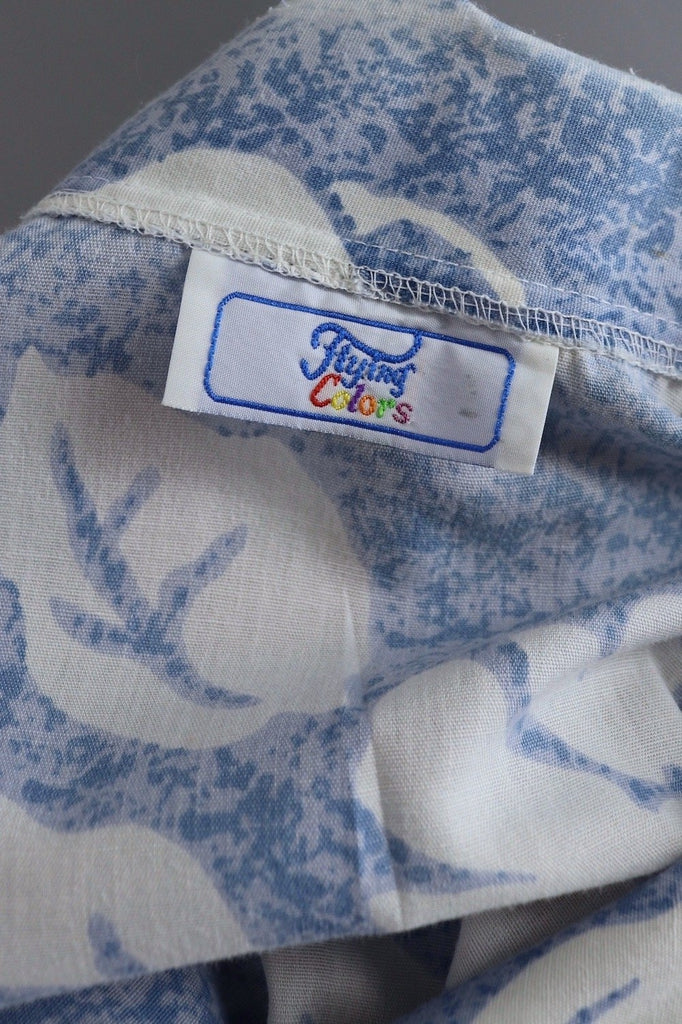 Vintage Blue Floral Hawaiian Shirt / Flying Colors-ThisBlueBird - Modern Vintage