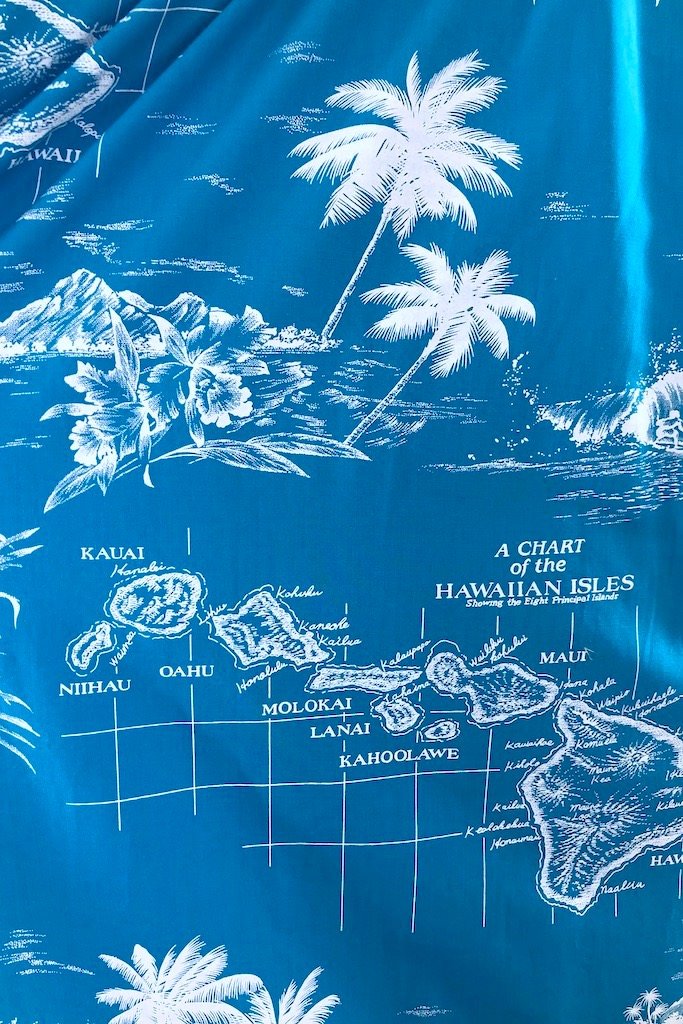 Vintage Blue Hawaii Aloha Dress-ThisBlueBird - Modern Vintage