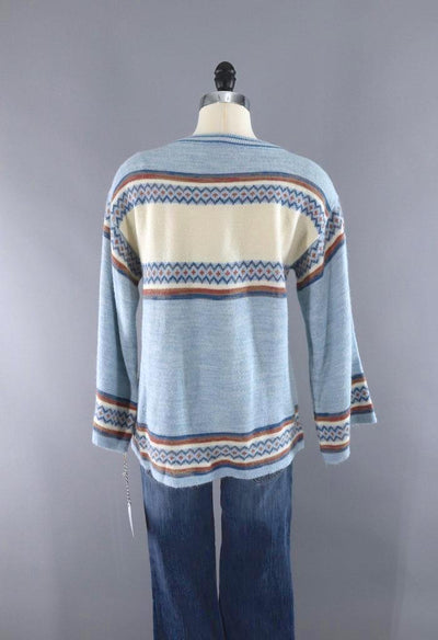 Vintage Blue Snowflake Sweater-ThisBlueBird