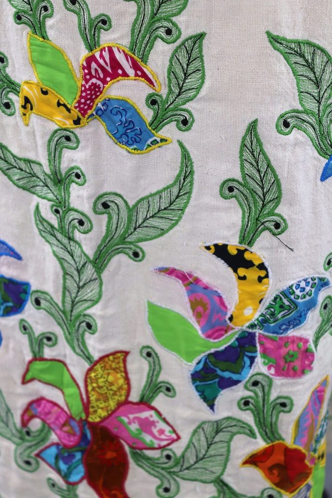 Vintage Boho Appliqué Cotton Caftan Dress-ThisBlueBird - Modern Vintage