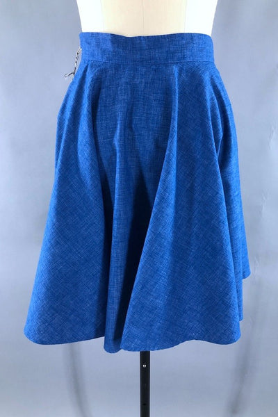 Vintage Chambray Circle Skirt-ThisBlueBird - Modern Vintage