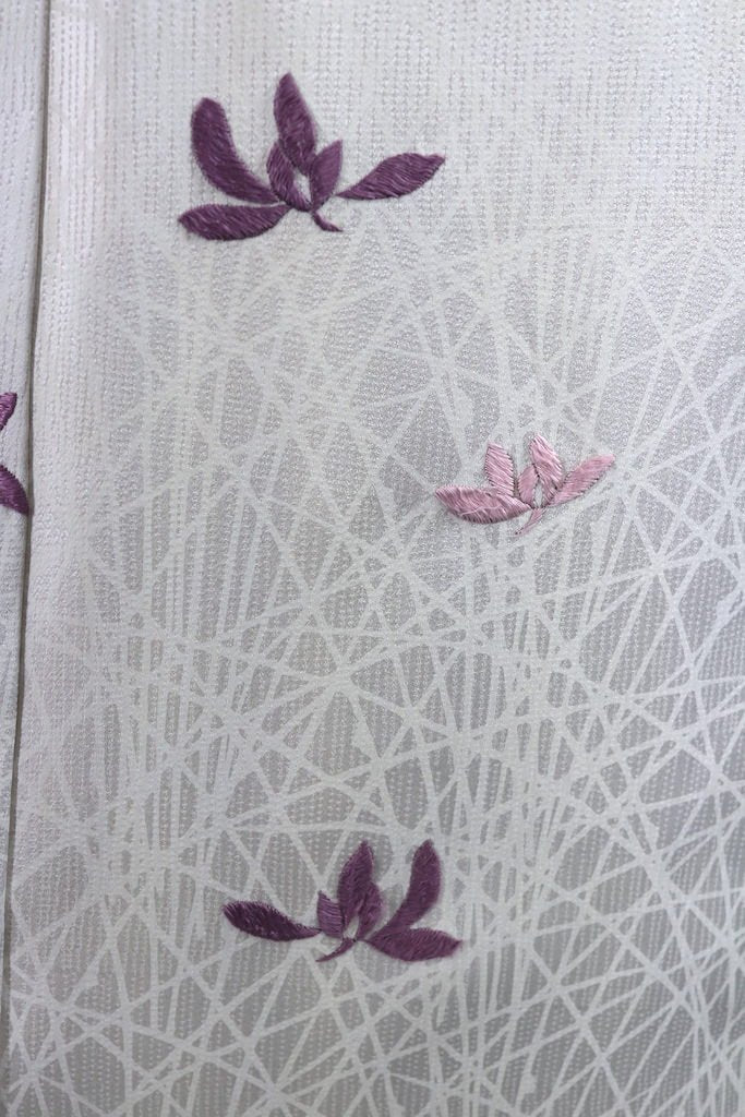 Vintage Chrysanthemum Embroidered Silk Kimono-ThisBlueBird - Modern Vintage