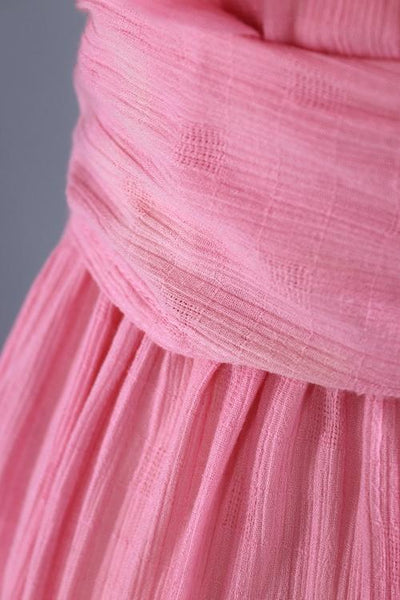 Vintage Cotton Candy Pink Grecian Day Dress - ThisBlueBird