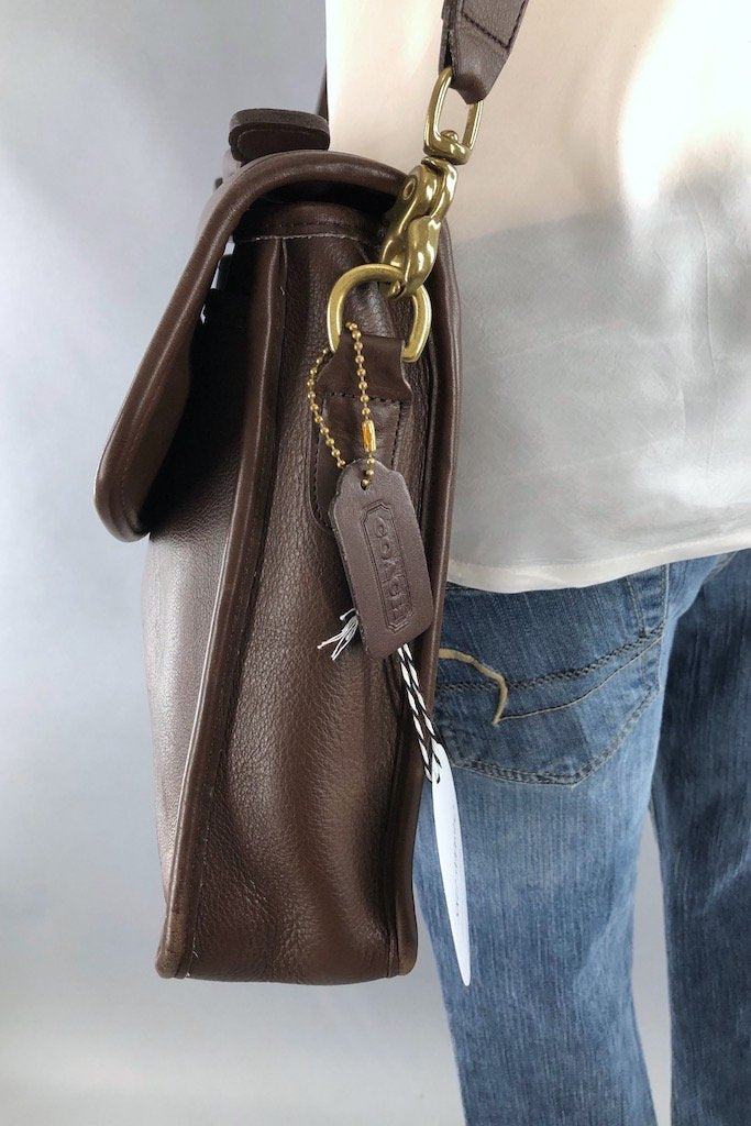 バッグ 90s old coach leather brown bag Vintage Coach Lexington Messenger Bag 1990s K6C-5265