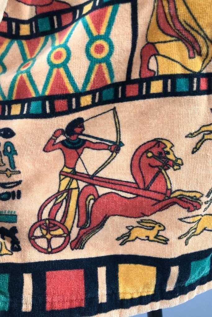Vintage Egyptian Print Bathrobe-ThisBlueBird - Modern Vintage