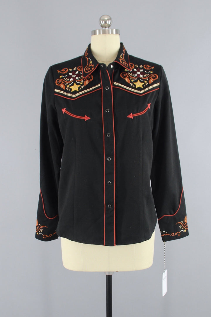 Vintage Embroidered Cowgirl Western Shirt by Scully - ThisBlueBird