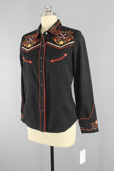Vintage Embroidered Cowgirl Western Shirt by Scully - ThisBlueBird