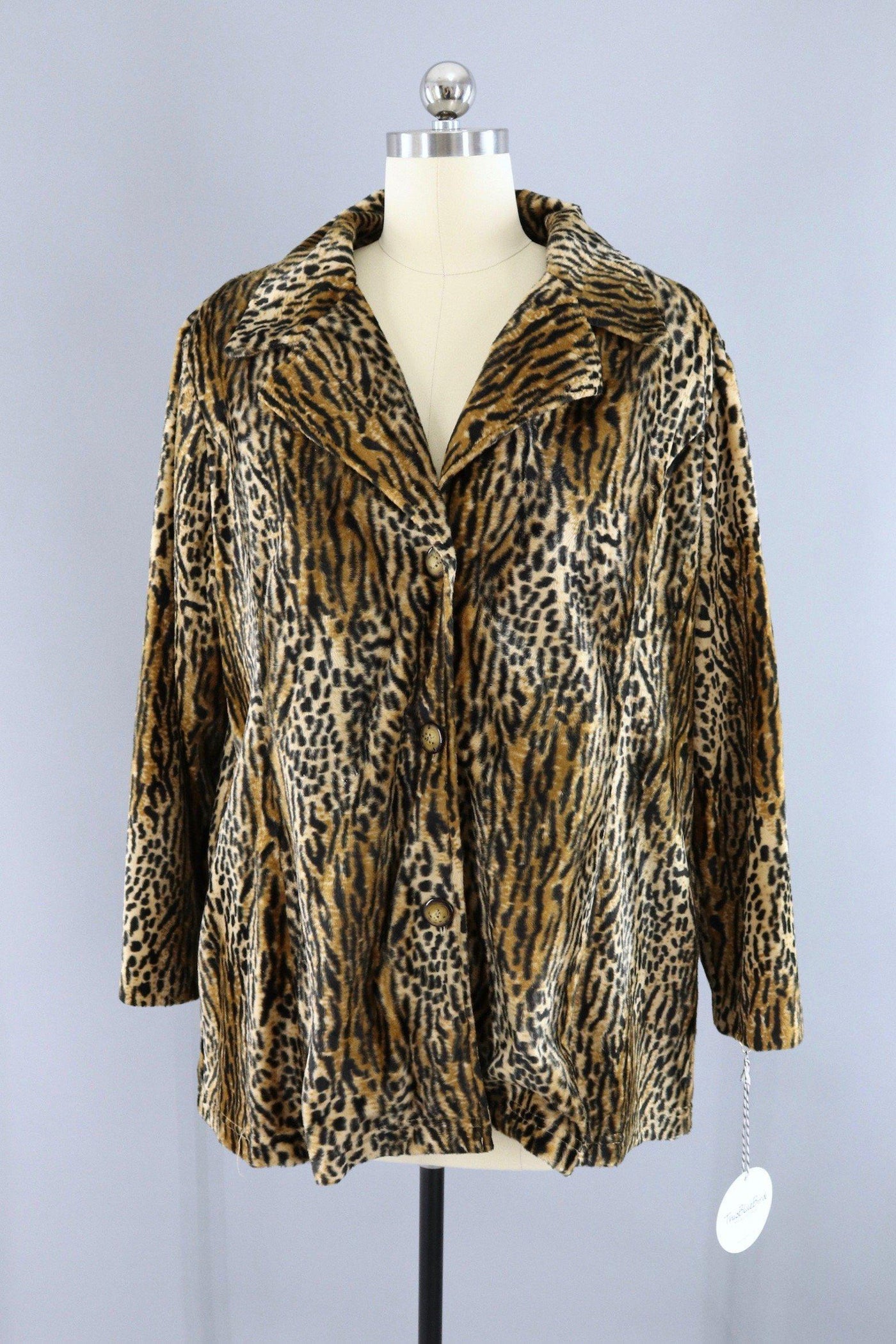 Vintage Faux Fur Leopard Print Jacket - ThisBlueBird