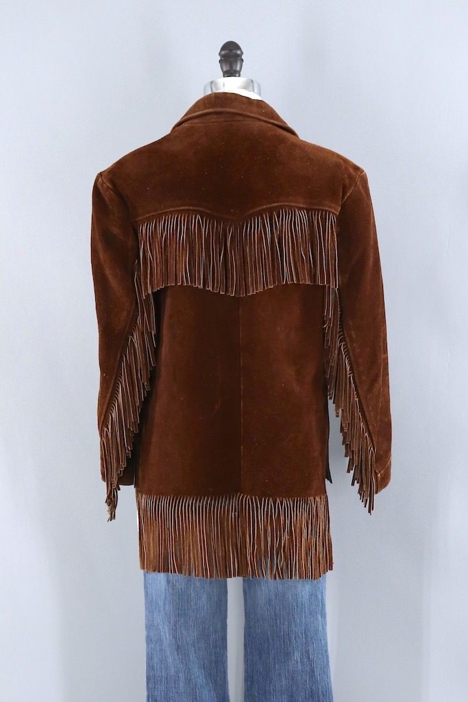 Vintage Fringed Suede Jacket-ThisBlueBird - Modern Vintage