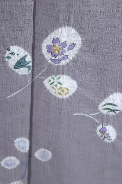 Vintage Grey Shibori Floral Kimono ThisBlueBird