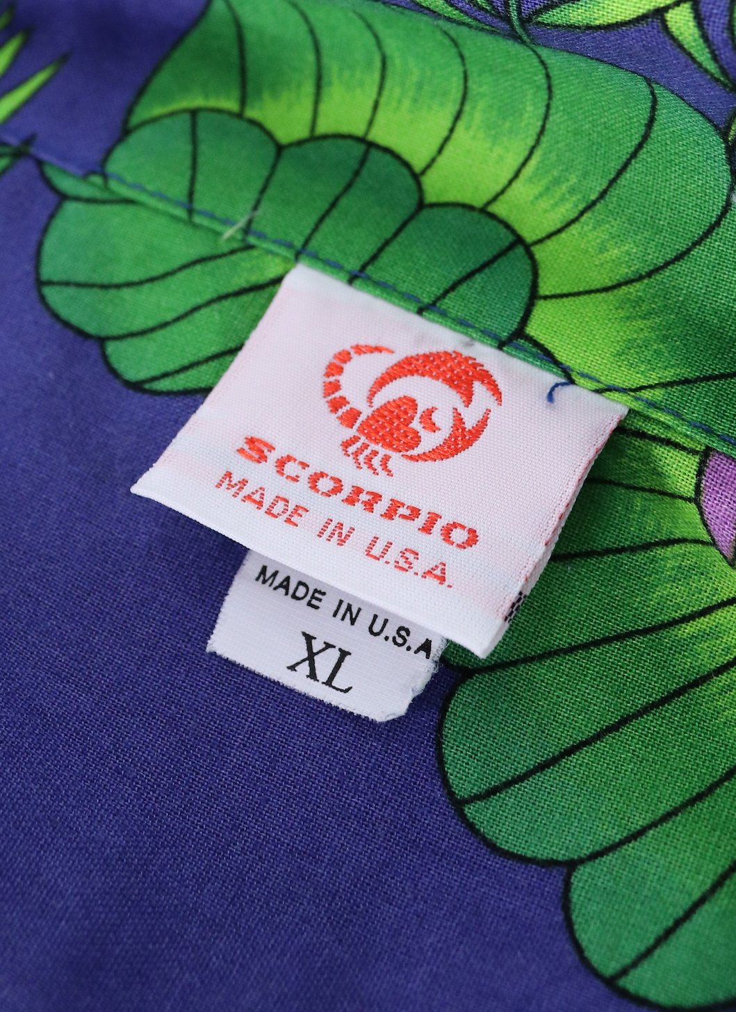 Vintage Hawaiian Shirt / Purple Blue Toucan Birds & Palm Trees - ThisBlueBird