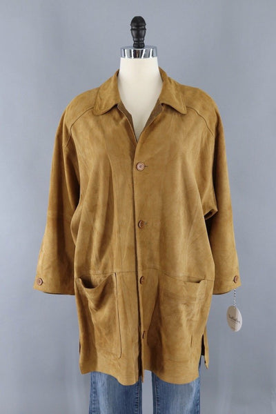 Vintage Italian Suede Jacket-ThisBlueBird - Modern Vintage