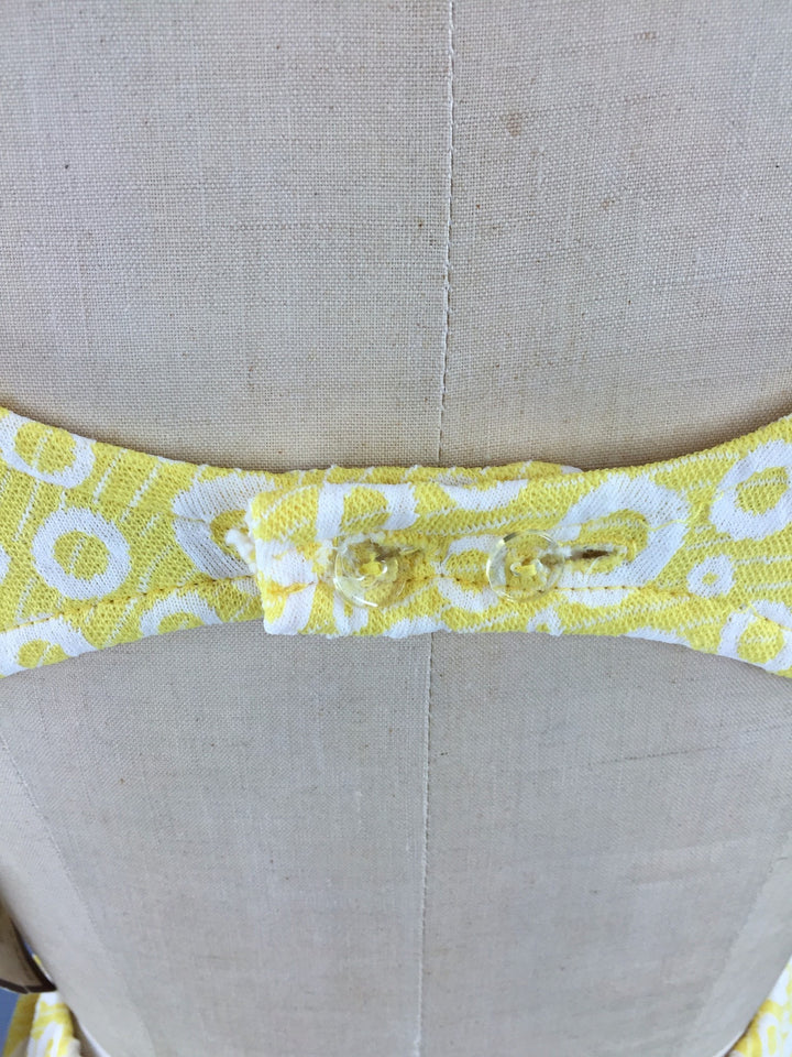 Vintage Itsy Bitsy Teeny Weeny Yellow Polka Dot Bikini Swimsuit / 1960s Swim Suit - ThisBlueBird