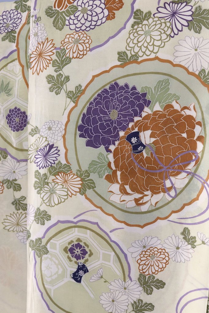 Vintage Ivory Floral Silk Kimono Table Runner-ThisBlueBird - Modern Vintage