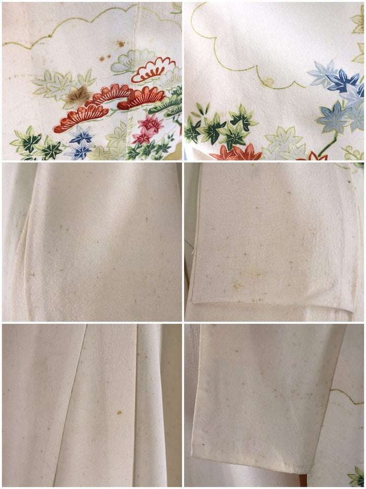 Vintage Ivory Peach Floral Kimono-ThisBlueBird - Modern Vintage