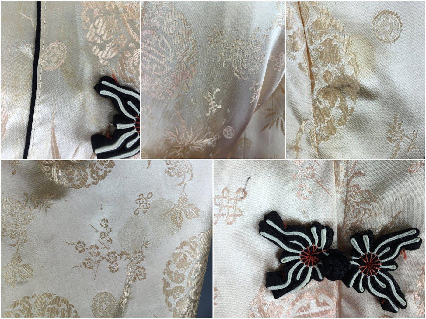 Vintage Ivory Silk Robe / Dressing Gown - ThisBlueBird