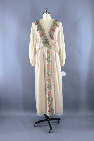 Vintage Kay Kipps Chiffon Maxi Dress-ThisBlueBird - Modern Vintage