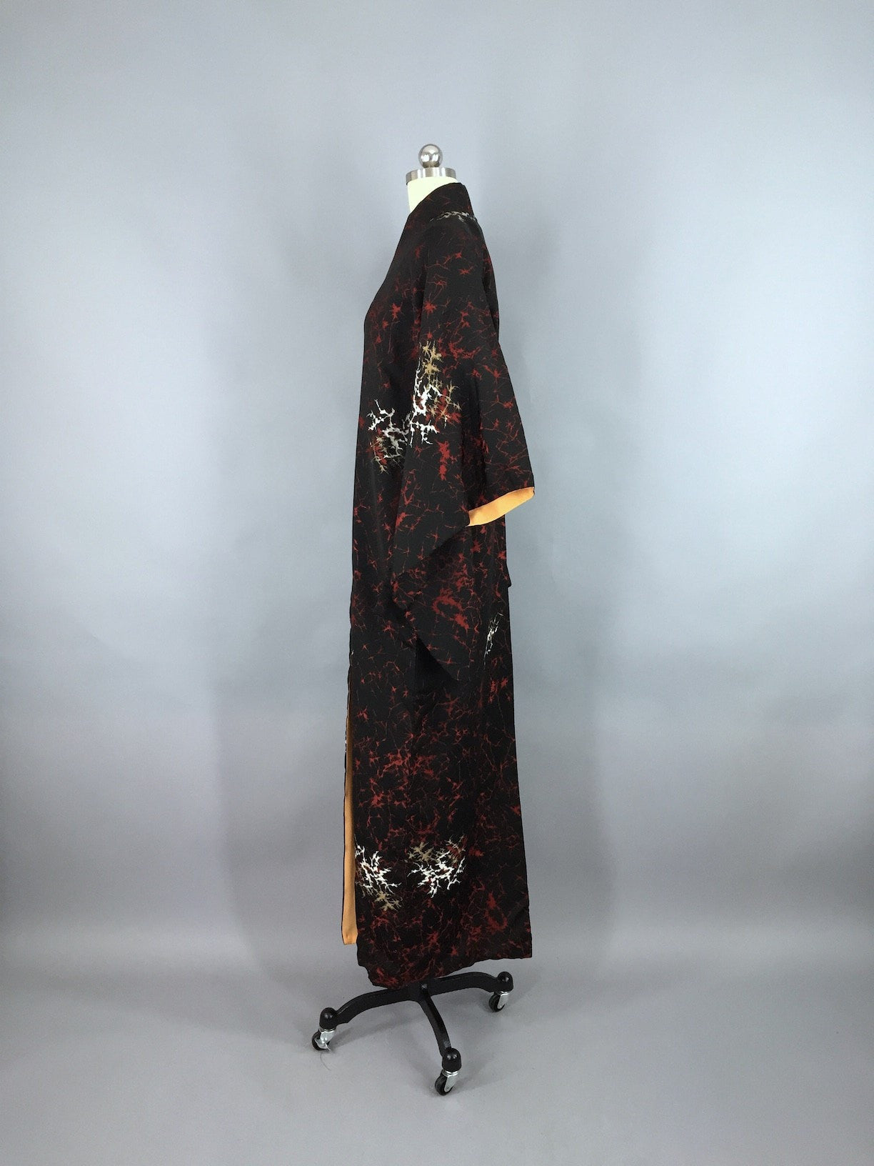Vintage Kimono / Gothic Black Abstract - ThisBlueBird