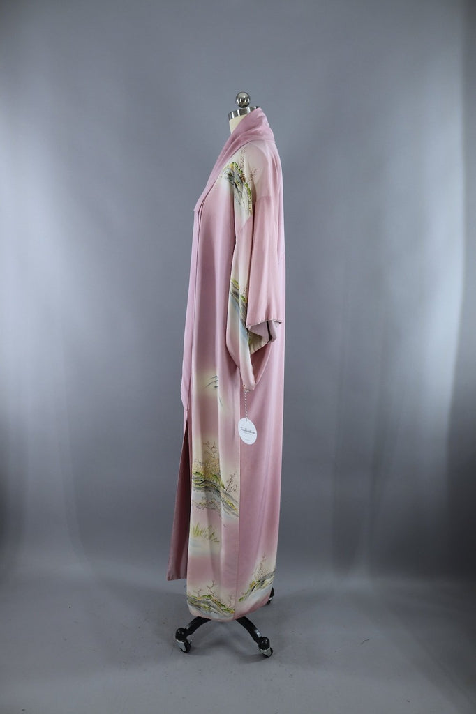 Vintage Kimono Robe / Lavender Houses - ThisBlueBird
