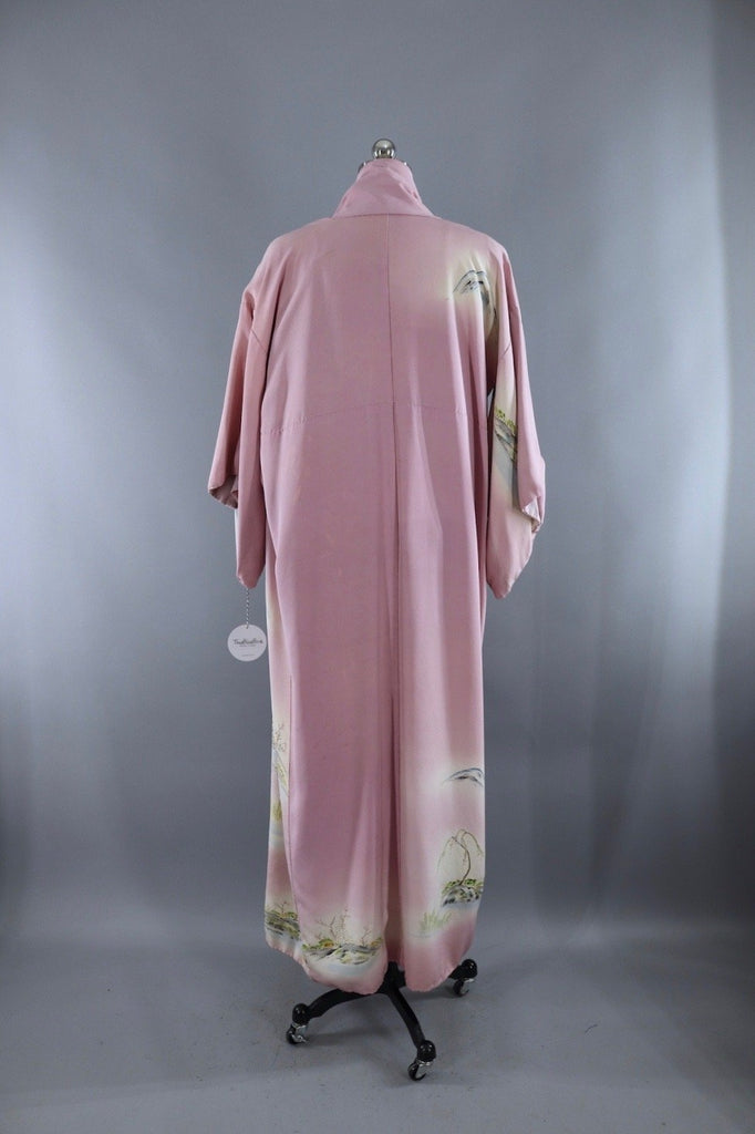 Vintage Kimono Robe / Lavender Houses - ThisBlueBird