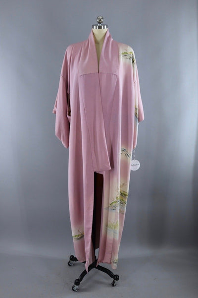 Vintage Kimono Robe / Lavender Houses - ThisBlueBird