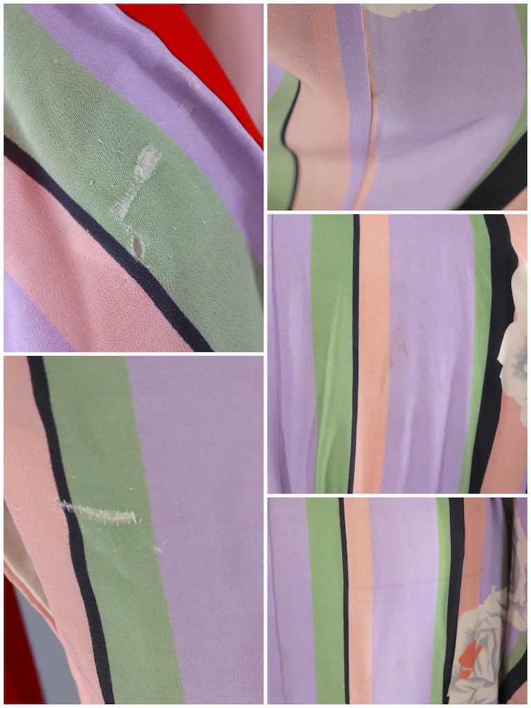 Vintage Lavender Floral Rayon Kimono Robe-ThisBlueBird - Modern Vintage