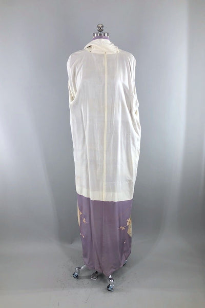 Vintage Lavender Sage Silk Kimono Robe-ThisBlueBird - Modern Vintage