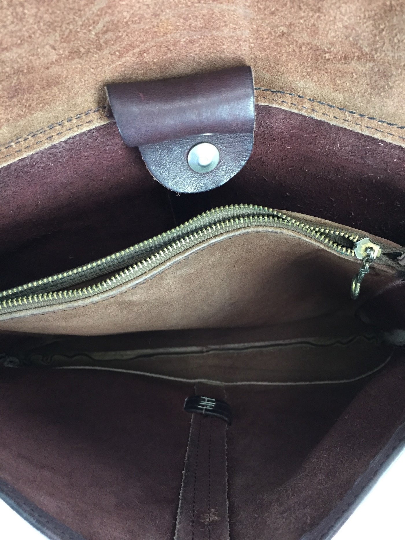 Vintage Leather Handbag / 1960s-70s Shoulder Crossbody Purse - ThisBlueBird