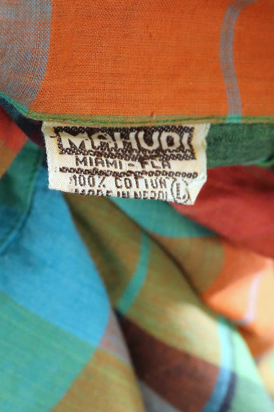 Vintage Madras Plaid Cotton Blouse-ThisBlueBird - Modern Vintage