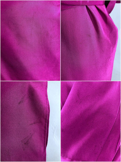 Vintage Magenta Purple Silk Kimono Robe-ThisBlueBird - Modern Vintage
