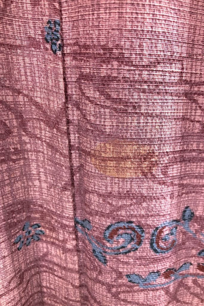 Vintage Mauve Pink & Blue Silk Kimono Robe-ThisBlueBird - Modern Vintage