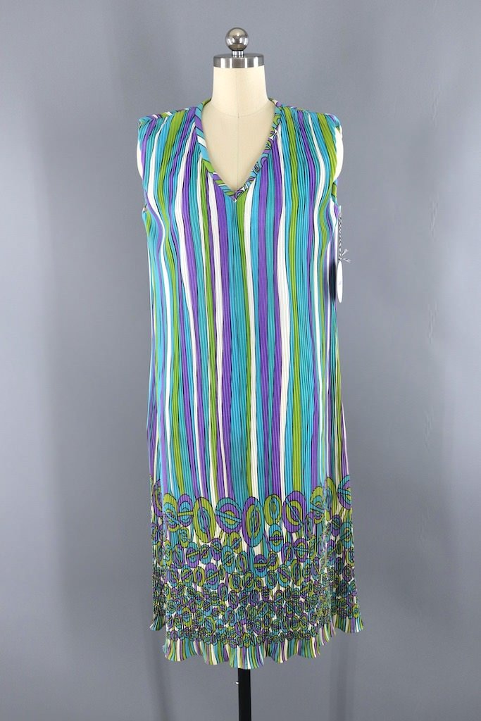 Vintage Mod Geometric Summer Dress-ThisBlueBird - Modern Vintage