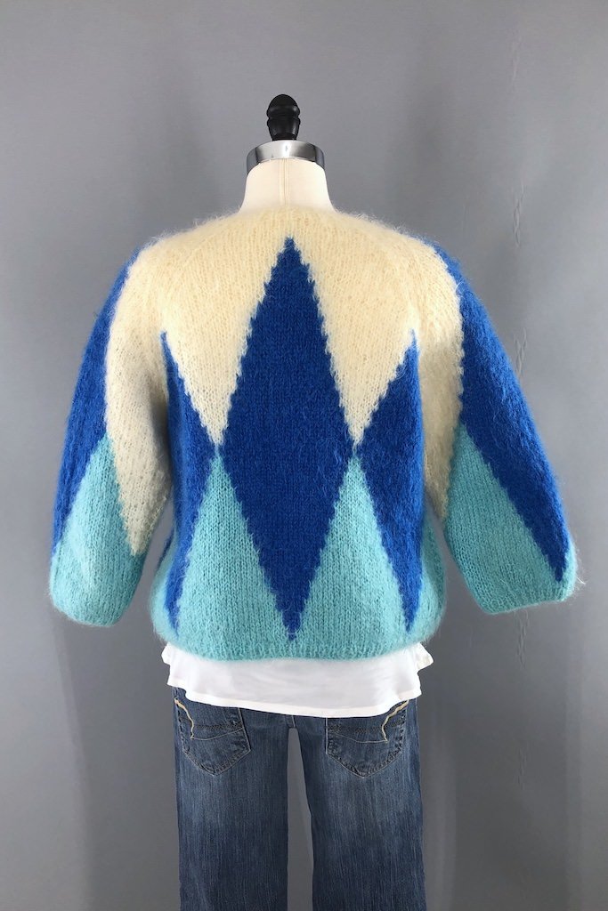 Vintage Mohair Cardigan Sweater-ThisBlueBird - Modern Vintage