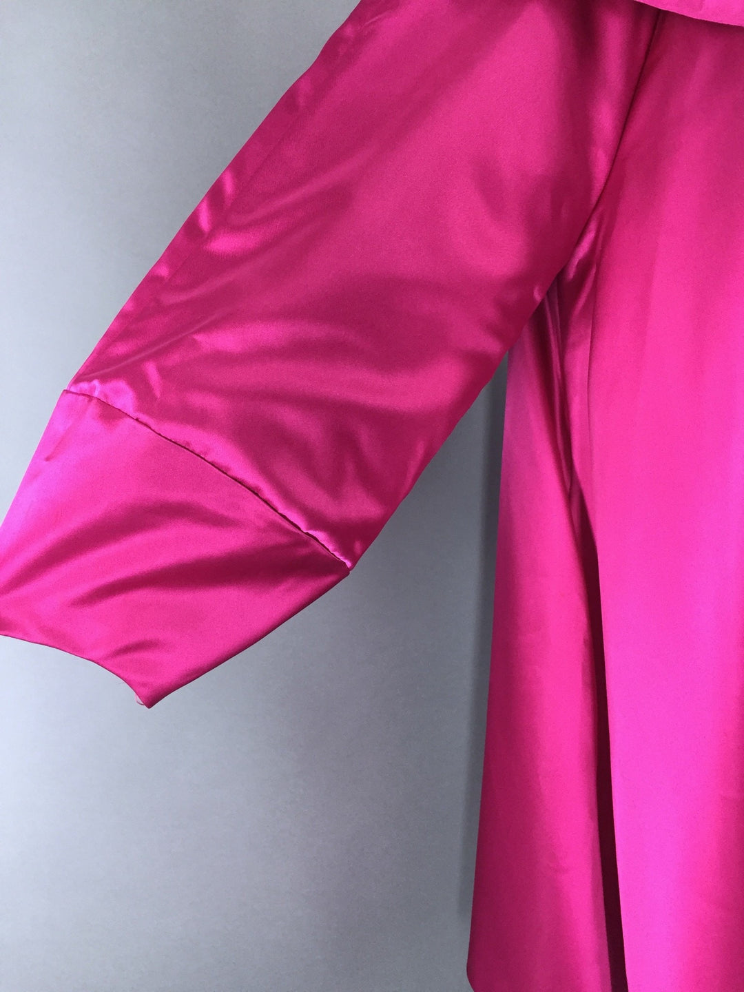 Vintage Morton Myles Pink Satin Swing Coat - ThisBlueBird