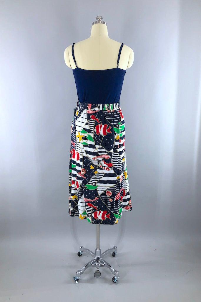 Vintage Nautical Tropical Fish Skirt-ThisBlueBird