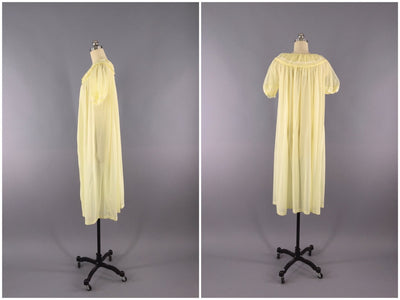 Vintage Nightgown / Pastel Yellow - ThisBlueBird
