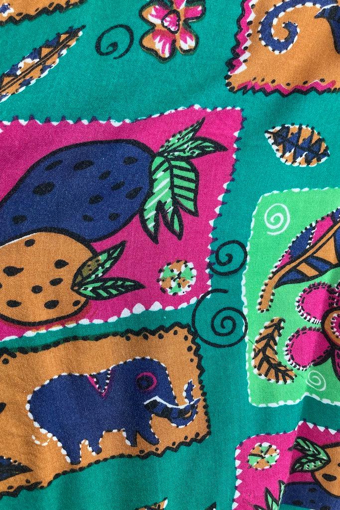 Vintage Novelty Print Bermuda Shorts-ThisBlueBird