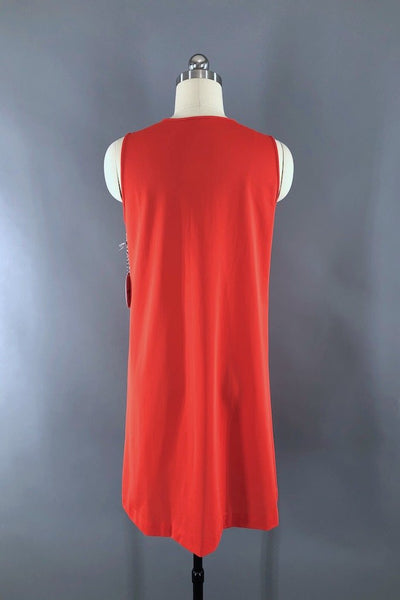 Vintage Orange Embroidered Nightgown-ThisBlueBird