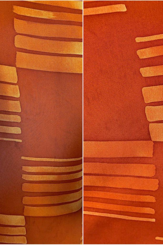 Vintage Orange Stripes Silk Kimono Cardigan-ThisBlueBird - Modern Vintage