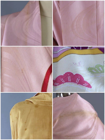 Vintage Orchid Pink Silk Kimono Robe-ThisBlueBird - Modern Vintage