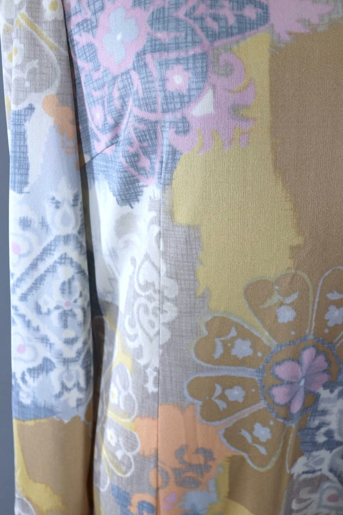 Vintage Pastel Ikat Maxi Dress
