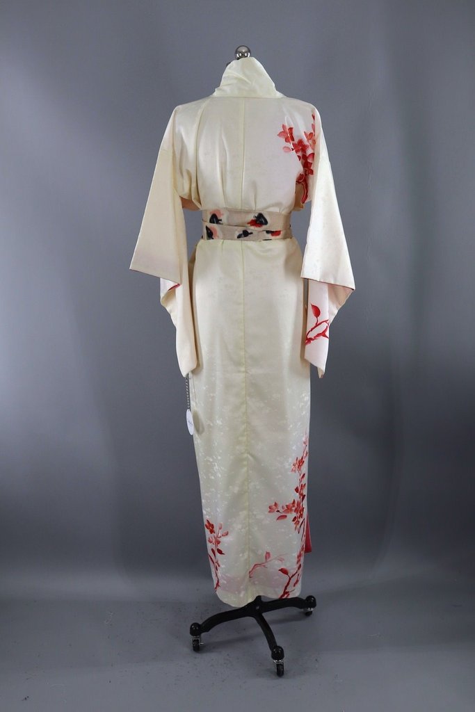 Vintage Pastel Yellow Floral Kimono-ThisBlueBird - Modern Vintage