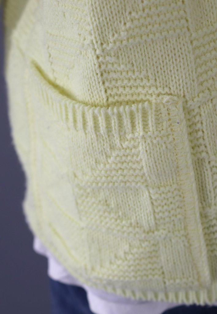 Vintage Pastel Yellow Knitted Cardigan Sweater - ThisBlueBird