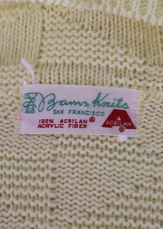 Vintage Pastel Yellow Knitted Cardigan Sweater - ThisBlueBird