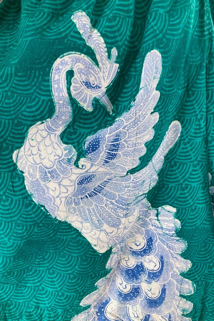 Vintage Peacock Bali Cotton Romper-ThisBlueBird