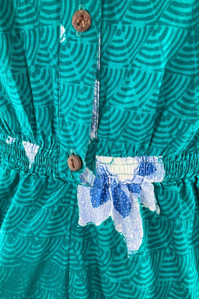Vintage Peacock Bali Cotton Romper-ThisBlueBird