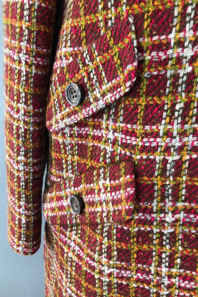 Vintage Pendleton Pink Wool Trench Coat-ThisBlueBird - Modern Vintage