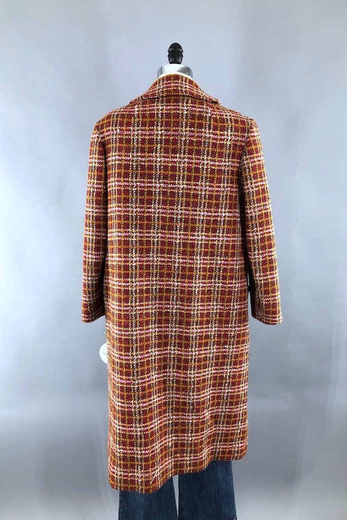 Vintage Pendleton Pink Wool Trench Coat-ThisBlueBird - Modern Vintage