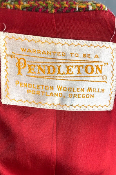Vintage Pendleton Pink Wool Trench Coat-ThisBlueBird - Modern Vintage